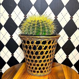 Vintage Open Weave Wicker Basket – Rustic Charm – 9-Inch